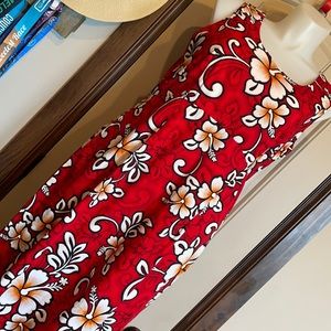 Vtg Hilo Hattie Maxi Red sz 20 SEE MEASUREMENTS